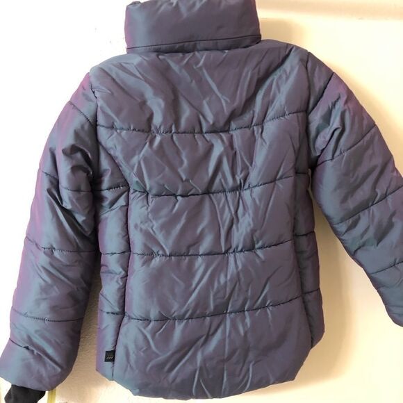 All in motion gray packable hood chunky puffer jacket winter coat nylon 7/8 - Picture 2 of 13